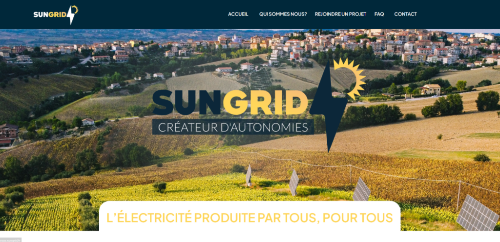 Site vitrine et administrable sungrid